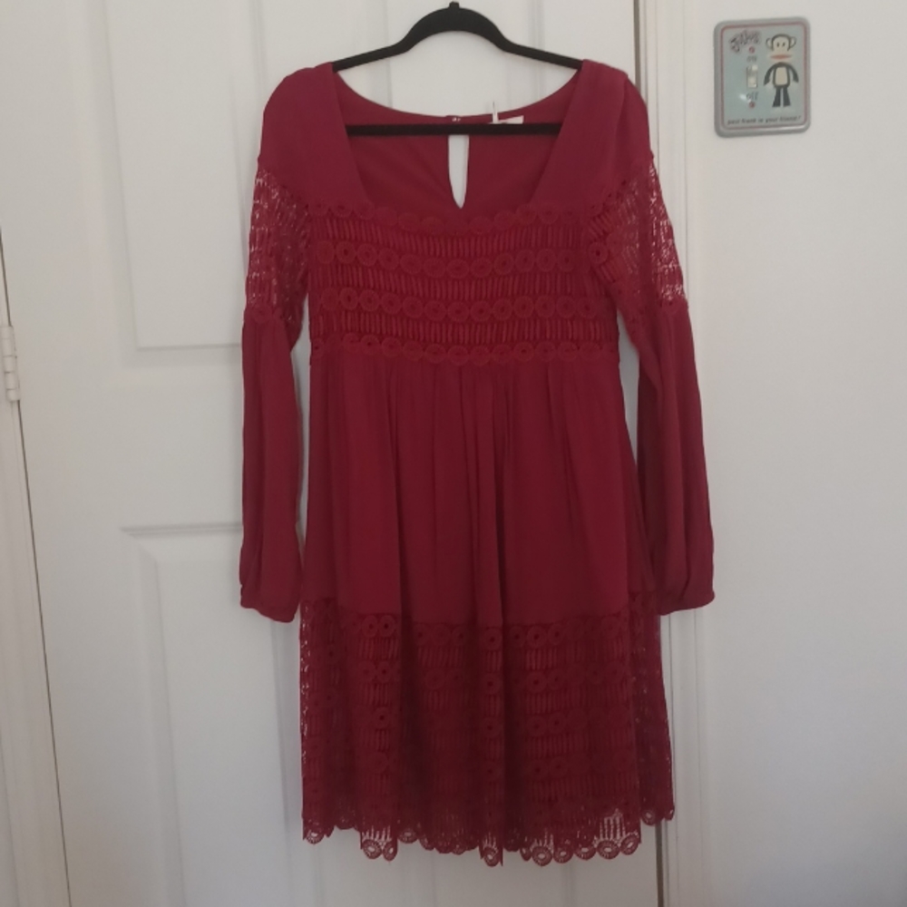 Bohemian Burgundy Dress Size 4